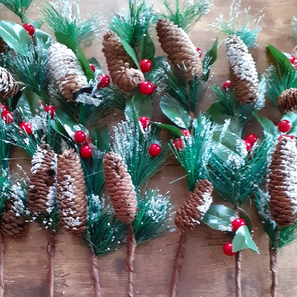 1 Iced Snow Balsam berry pine branch